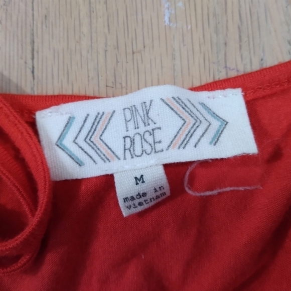 Pink Rose jersey knit dress with embroidered front - Picture 7 of 11